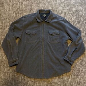 Redhead men’s full zip shacket gray size XL, fleece shirt jacket
